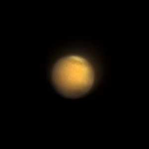 Photograph of Mars taken for National Astronomy Week